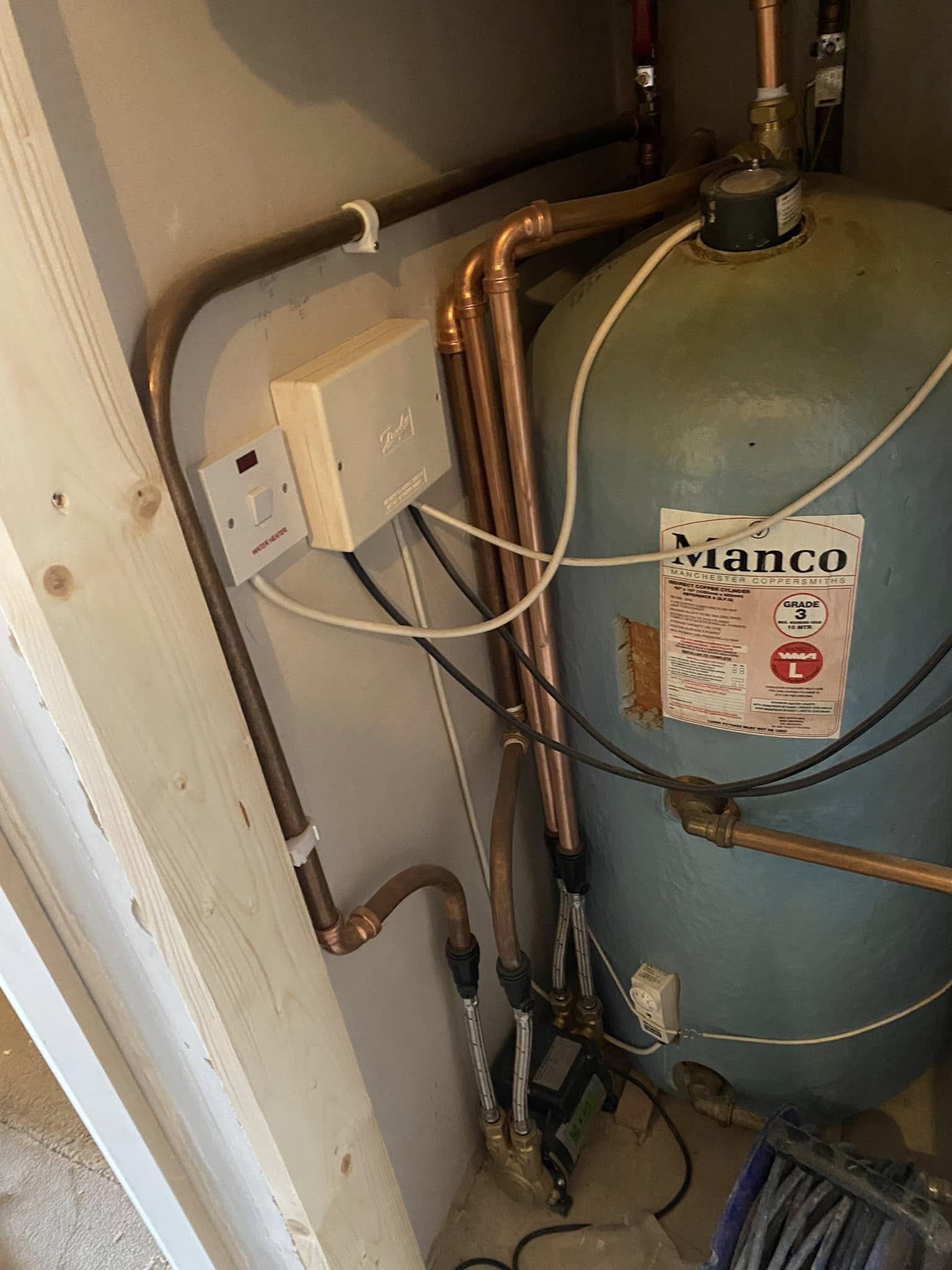 Copper pipework and cylinder project